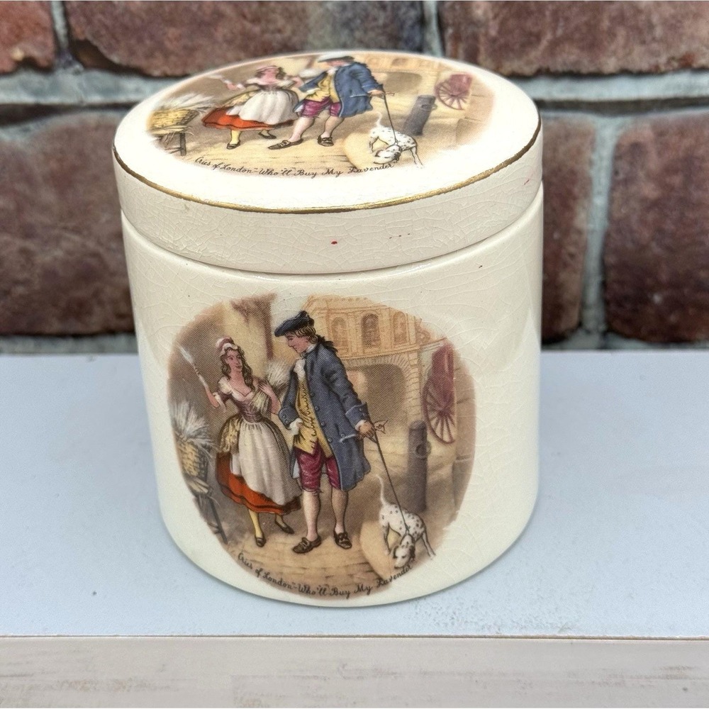 Vtg Sandland Ware Ceramic Marmalade Jar Frank Cooper Oxford Cries of London 1955